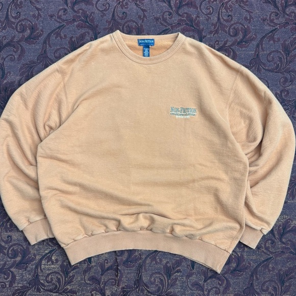VTG Orange Non-Fiction Canadian Classic Boxy Crewneck - Picture 1 of 6